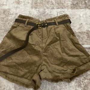Brown corduroy shorts size-small